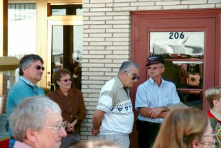 Jack Stenbroten, in cap, with Bernie and Barbara Green.